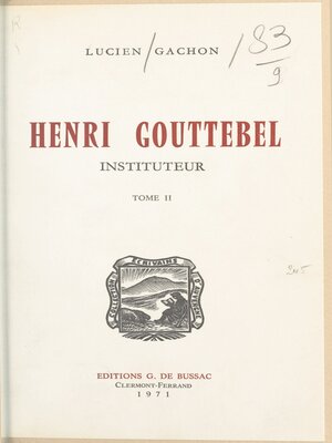 cover image of Henri Gouttebel, instituteur (2)